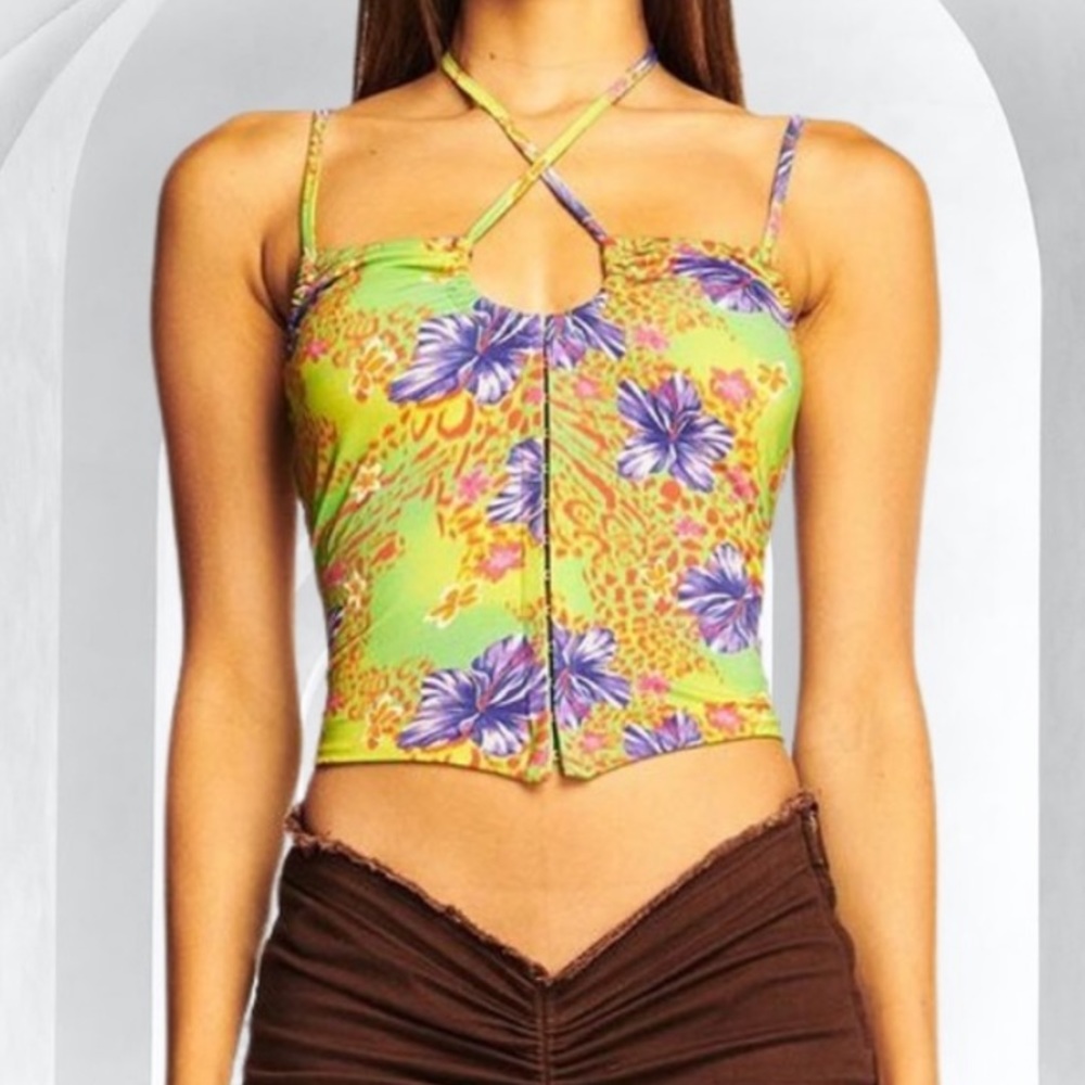 IAMGIA hibiscus top! worn once, size S